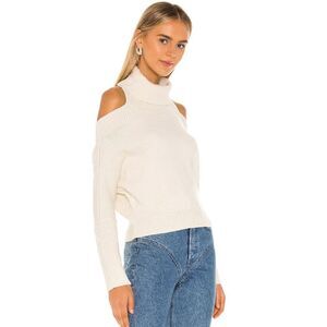 Lovers & Friends Womens Anisa Ribbed‎ Trim Cutout Long Sleeve Sweater Cre…